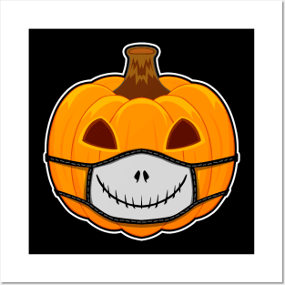 Pumpkin Halloween with Jack mask Posters and Art